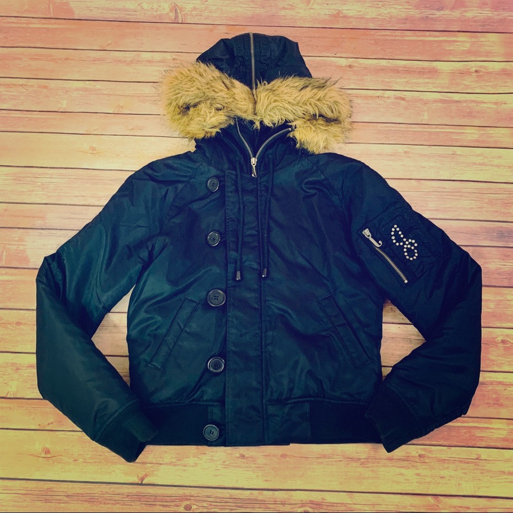 Juicy Couture black puffer jacket size small